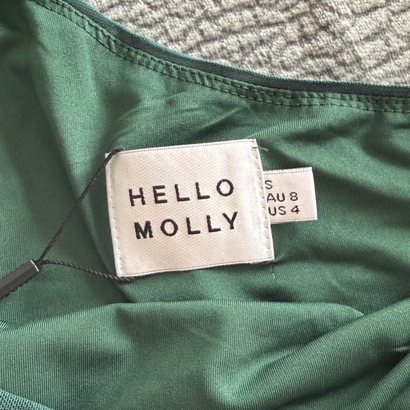 Hello Molly Asymmetrical Green Dress - Picture 4 of 4